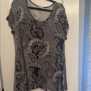 Paisley Print Women's Top. Women's 2x